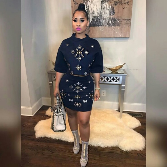 H&M 2-piece jeweled skirt and top - Picture 2 of 6